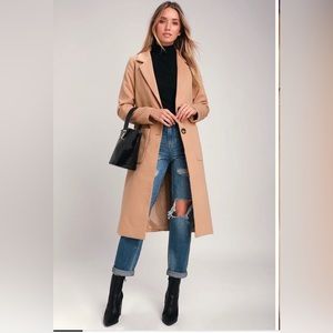 Lulus Tan Long Coat